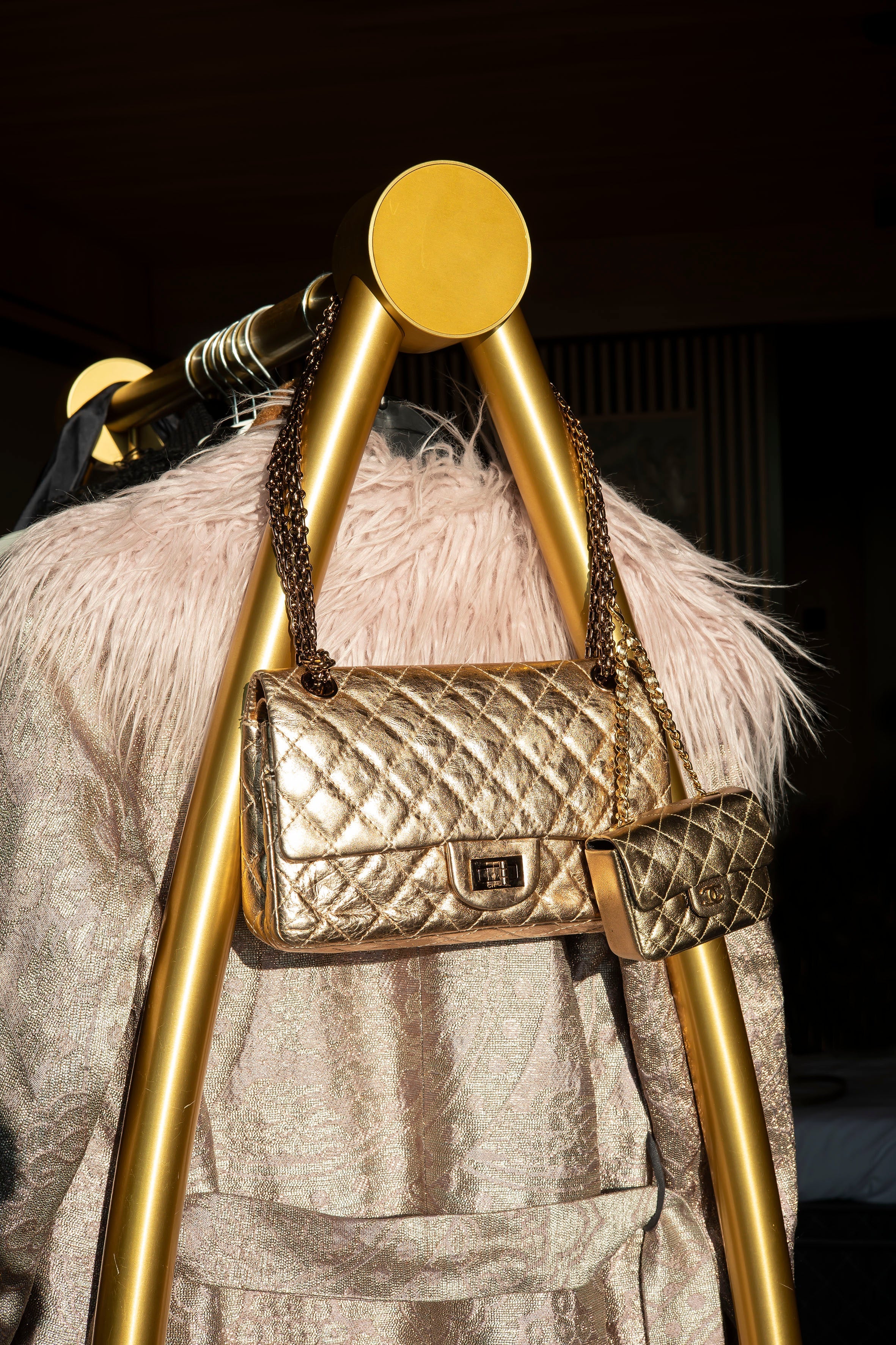 Chanel 2.55 Handbag Aged Calfskin Leather - Image 9
