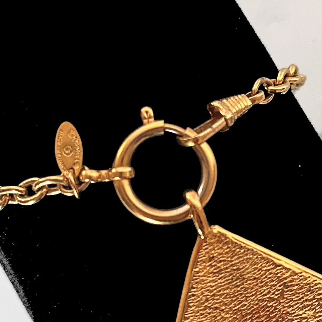 Chanel CC Necklace Gold Plated - Image 3