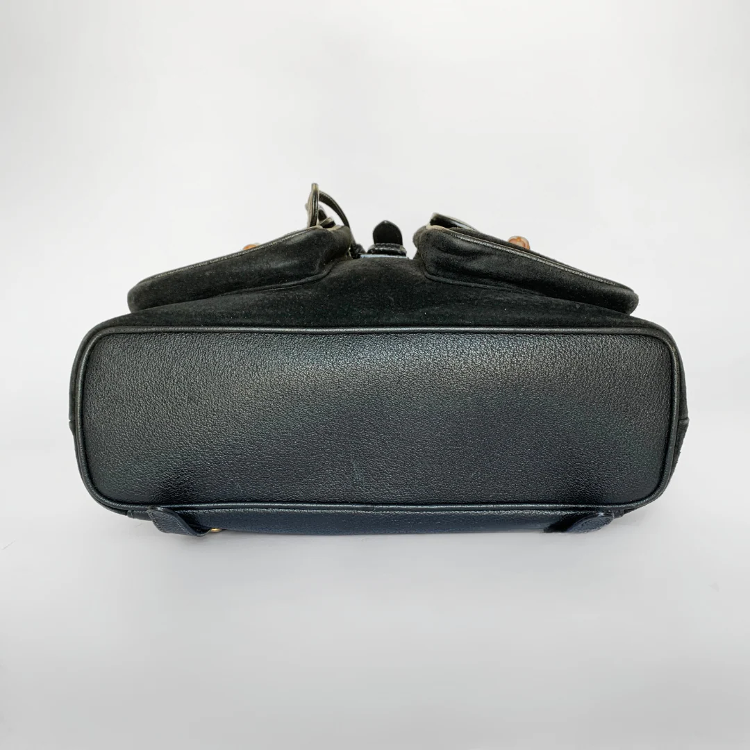 Gucci Bamboo Backpack Large Suede Leather - Image 5