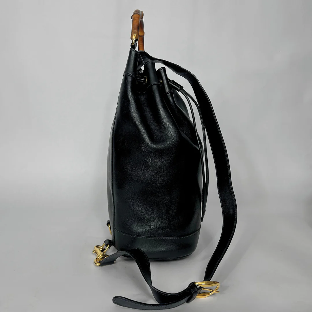 Gucci Leather Black Backpack - Image 3