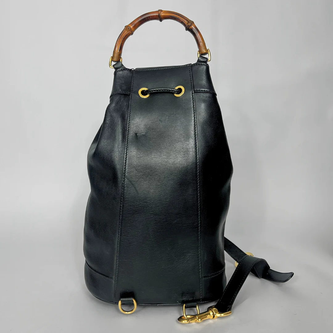 Gucci Leather Black Backpack - Image 4