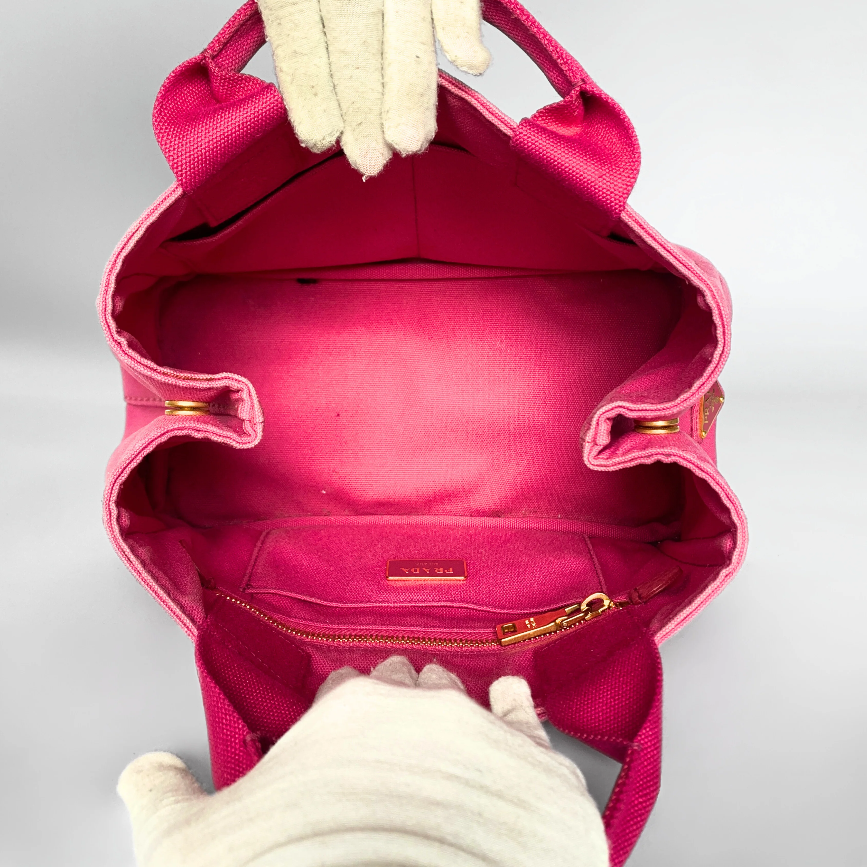Prada Canapa Tote Small Canvas - Image 7